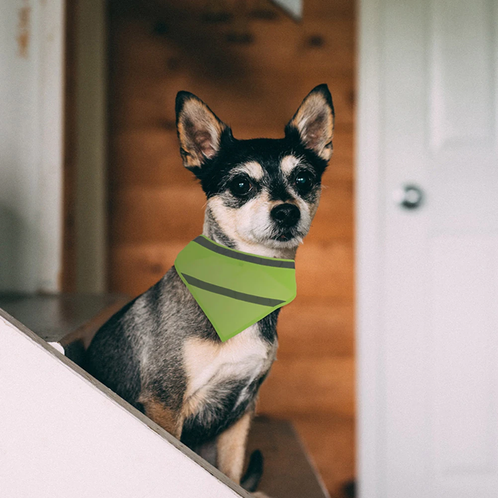 

Pet Safety Scarf Reflective Dog Bandana Reusable Polyester Material Comfortable Breathable Design Dog Reflective Gear