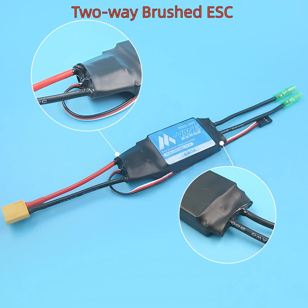 

For Model Weather Vane Two-way Brushed ESC 12v-24v Voltage 640A 860A High-Power ESC