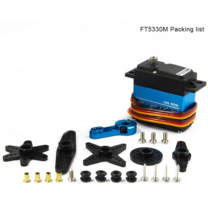 Excelente-FT5325M 25KG Servo Digital Metal Gear Servo de alta velocidade sem escova à prova d'água para 1/8 1/10 RC Car Boat Robot