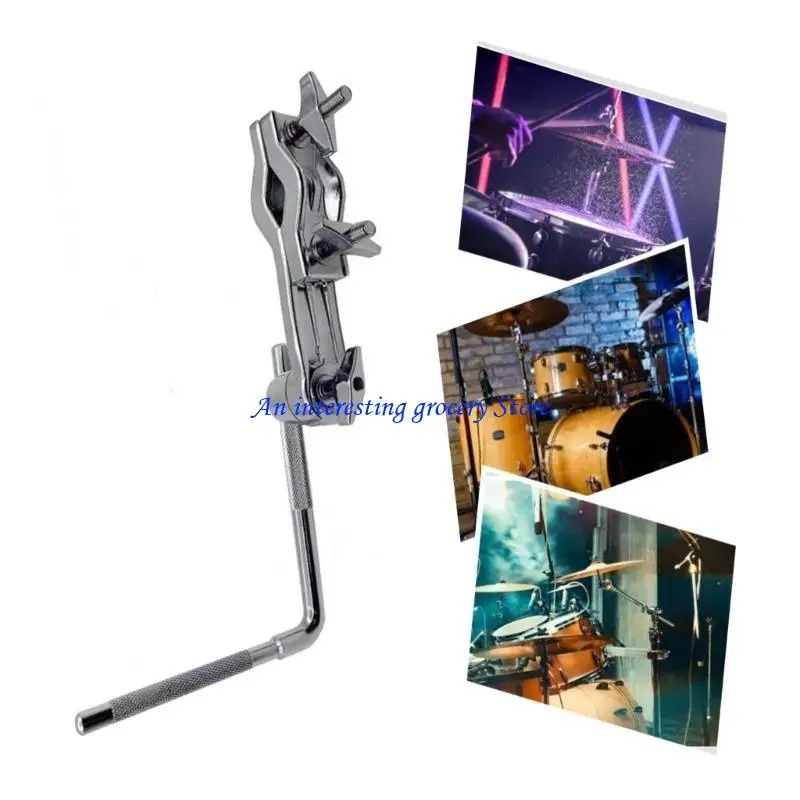 652D Cowbell Percussion Holder L-Rod Cowbell MountIng Bracket Clamp Easy Installation
