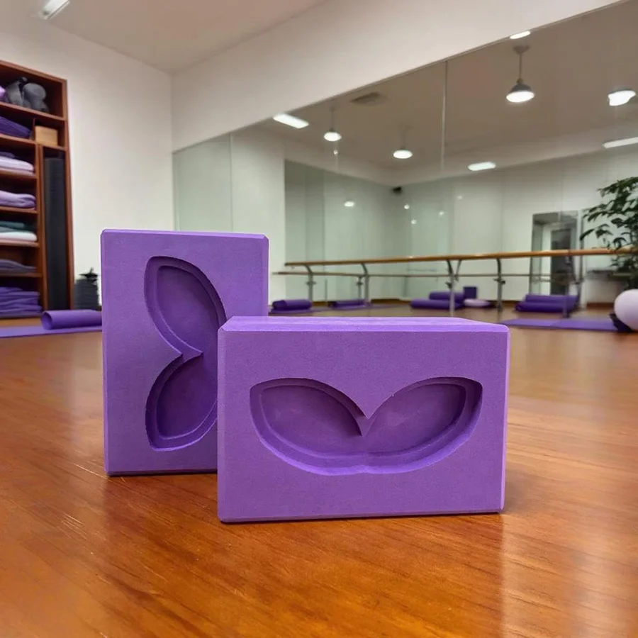 Yoga Blocks Wrist Support 2 Pack Eva Foam Soft Non Slip Surface for Yoga Pilates Meditation Stability Balance Deepen Stretche