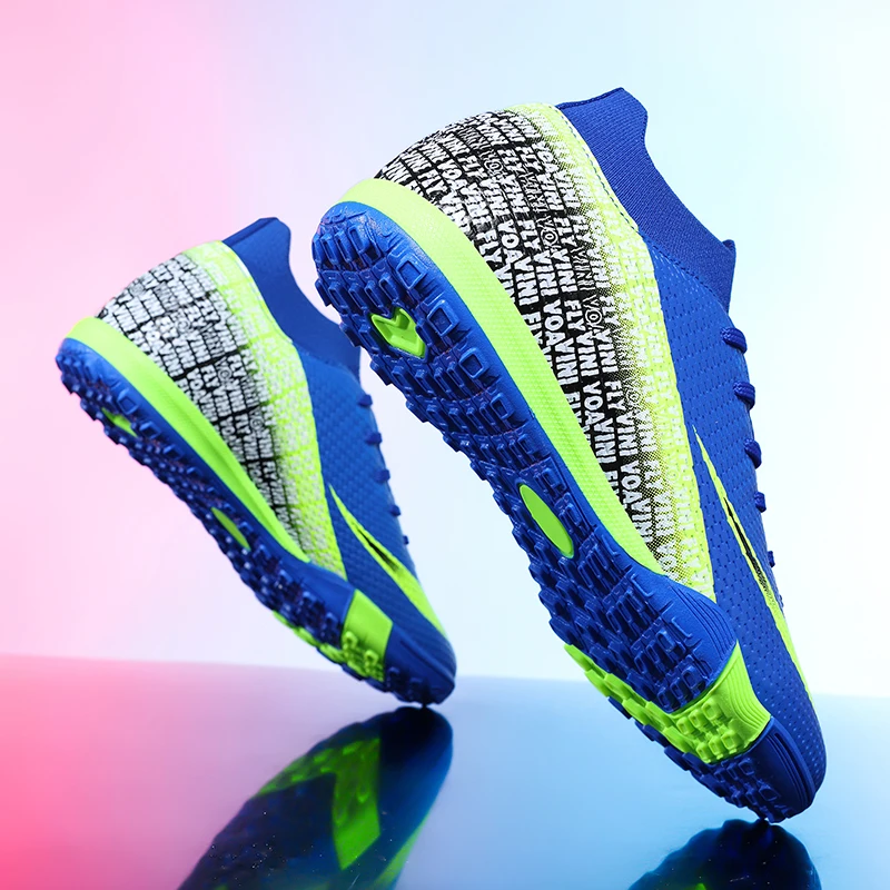 

Men Football Boots Professional Society Futsal Soccer Shoes Training Booties Comfortable Resistant Unisex TF Sneaker