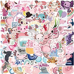 10/30/50/100pcs Cute Pink Axolotl Cartoon Stickers Aesthetic Kawaii Sticker for Kids Gift DIY Luggage Diary Guitar Decals Decor