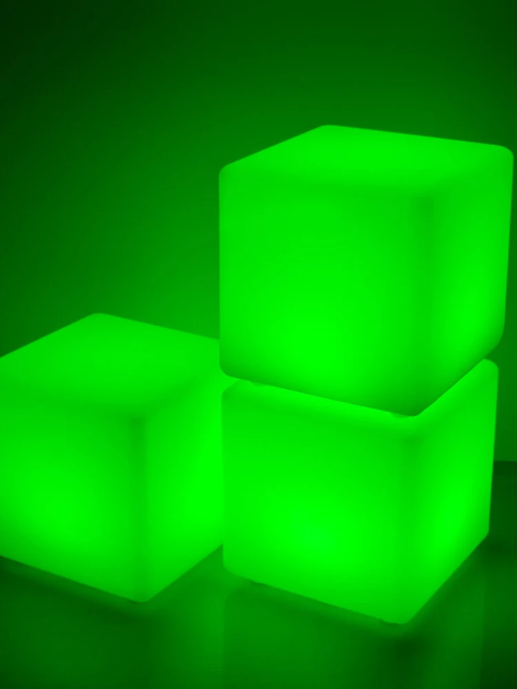 LED Luminous Stool Cube Outdoor Luminous Decorative Stool Luminous Colorful Courtyard Decorative Lamp KTV Bar Stool