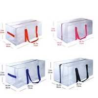 2/4pcs Foldable Woven Moving Storage Bags, Large Capacity Handheld Tote for Clothes Quilt Home Organizer