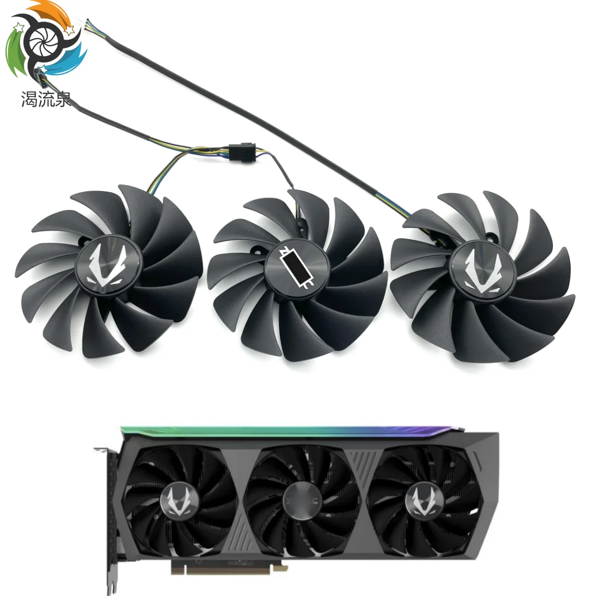 GA92S2U ventilador de refrigeración de 4 pines para ZOTAC GeForce RTX 3070 Ti 3080 3090 Trinity OC, ventilador de tarjeta gráfica de vídeo