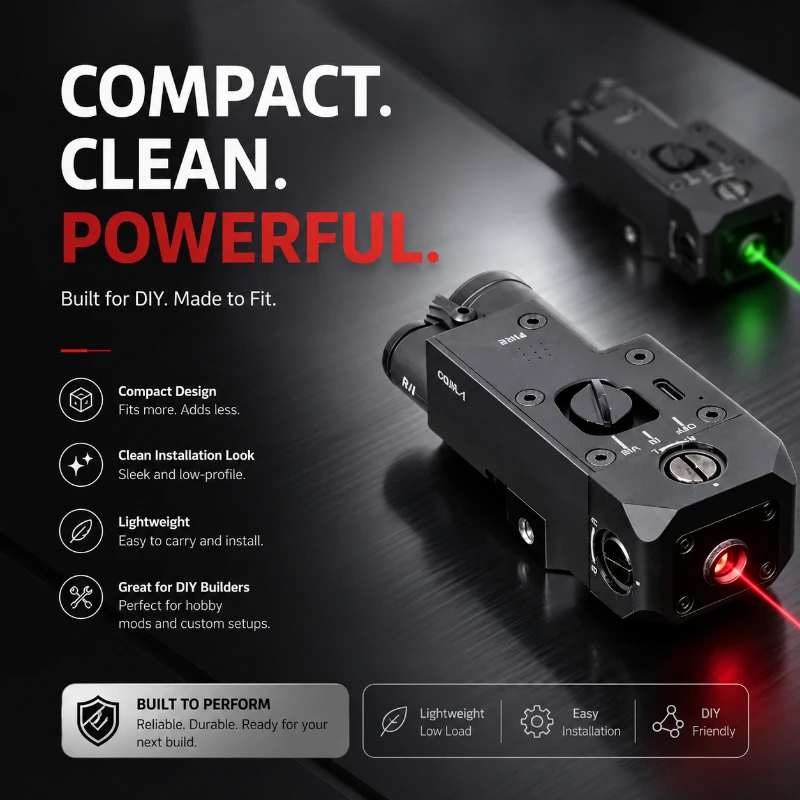 Precision Made Nylon Alloy Model Decorative Indicator Unit Dual Light Modes Portable Battery Holder Part