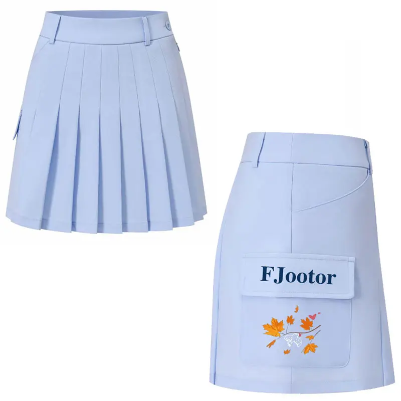 Spring Summer Apparel Girls Short Skirt Women Clothing Lady Casual Fashion Anti-Glare Outdoor Sports Foldable Golf Skirt