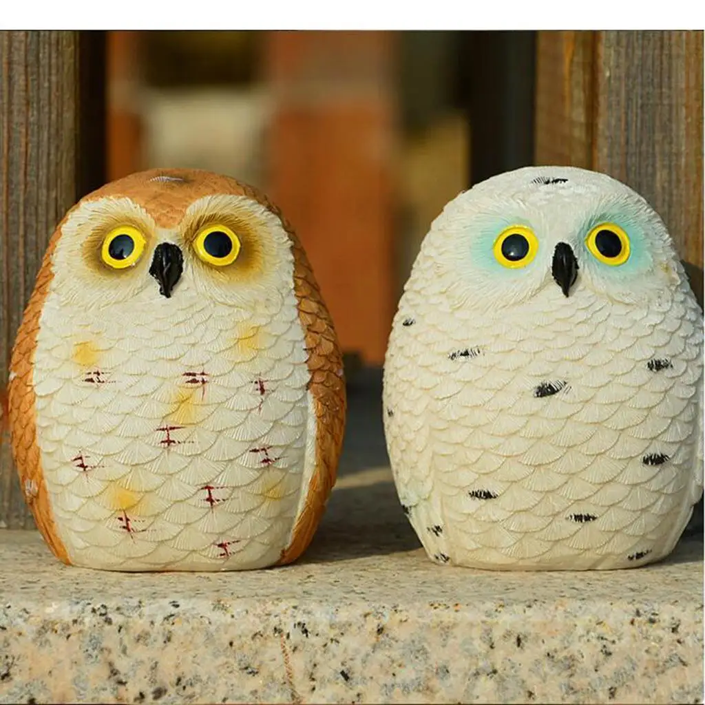 Cute Owl Figurines Garden Ornament Owl Birds Figure Toy Gift