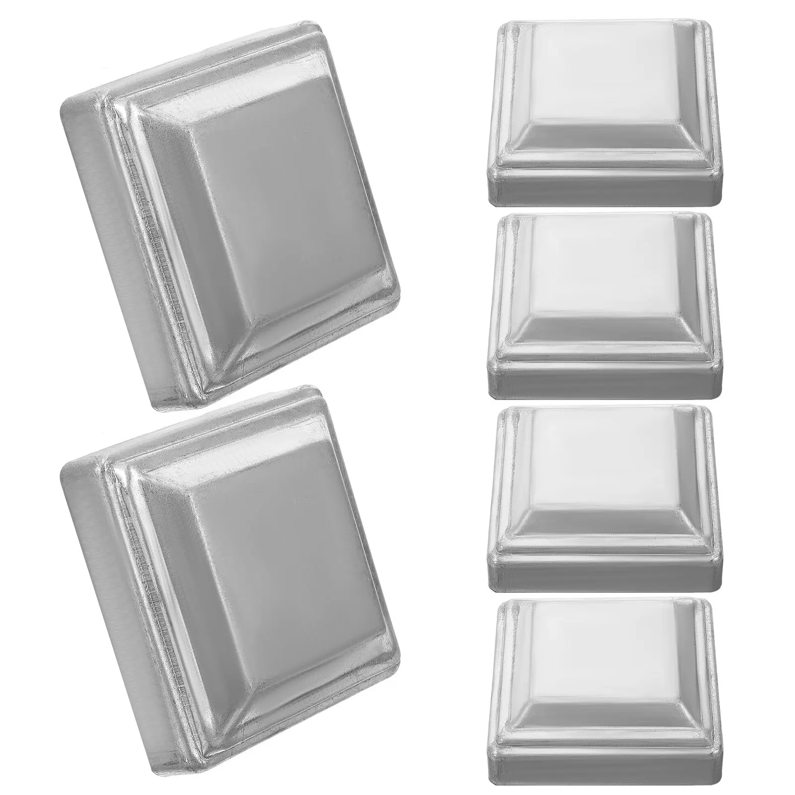 

6pcs Square 80x80mm Iron Post Caps Decorative Fence Cover Guardrail Fence Guardrail Caps Post Covers Metal Parts