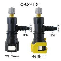 9.89mm fuel line quick connector 9.89 ID6 tee connector plastic female connector fittings with high quality 1pc