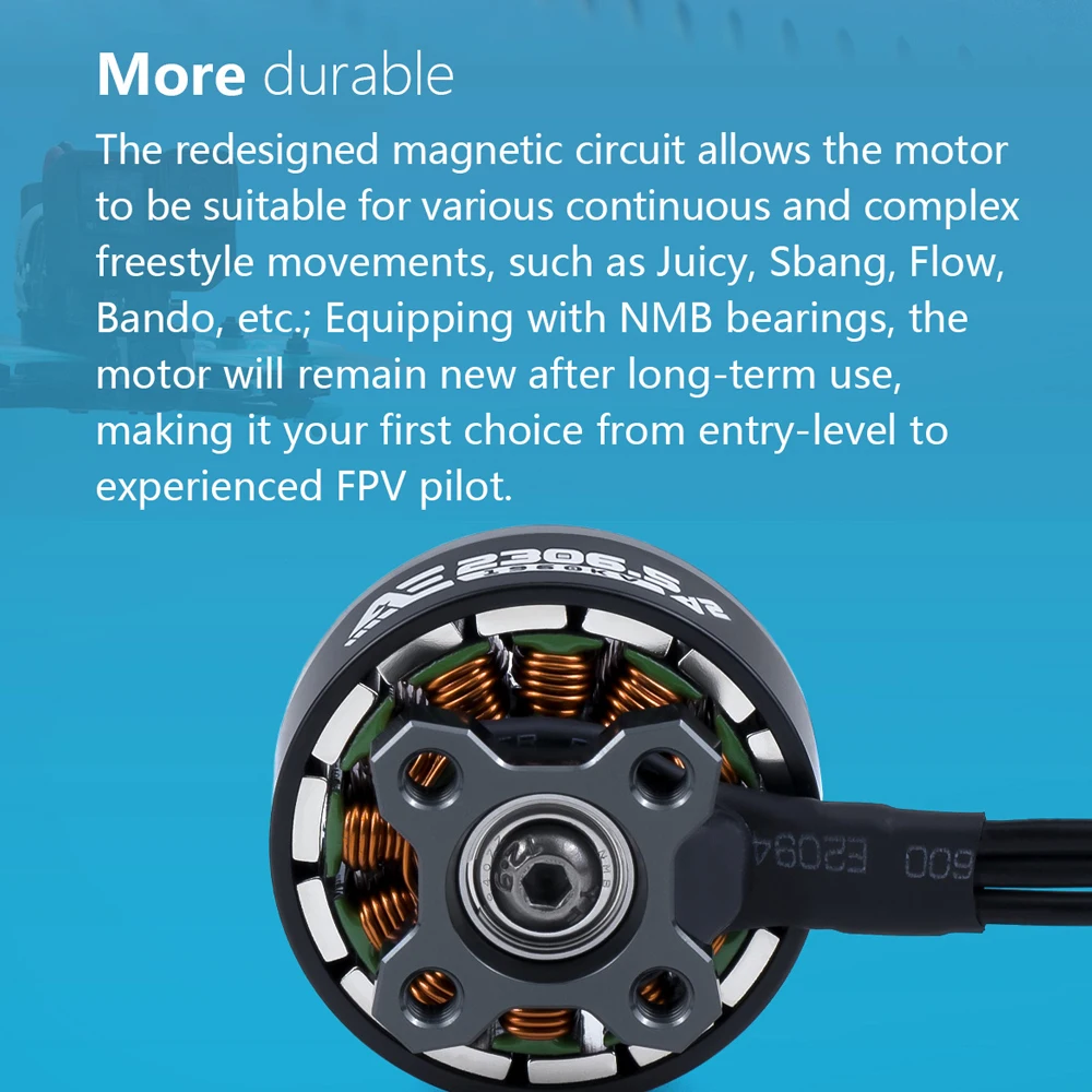 AXISFLYING AE2306.5 V2 Brushless Motor 1860KV 1960KV 6S Compatible with 5inch Flower Fly Traversing Drones 5mm