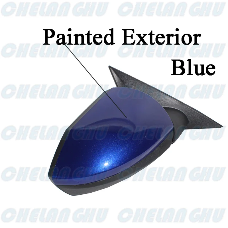 Mirror Assembly For Hyundai Elantra 2021 2022 2023 US Version Right Side 7 Pins Blue Painted With Heated Power Adjust Blind Spot