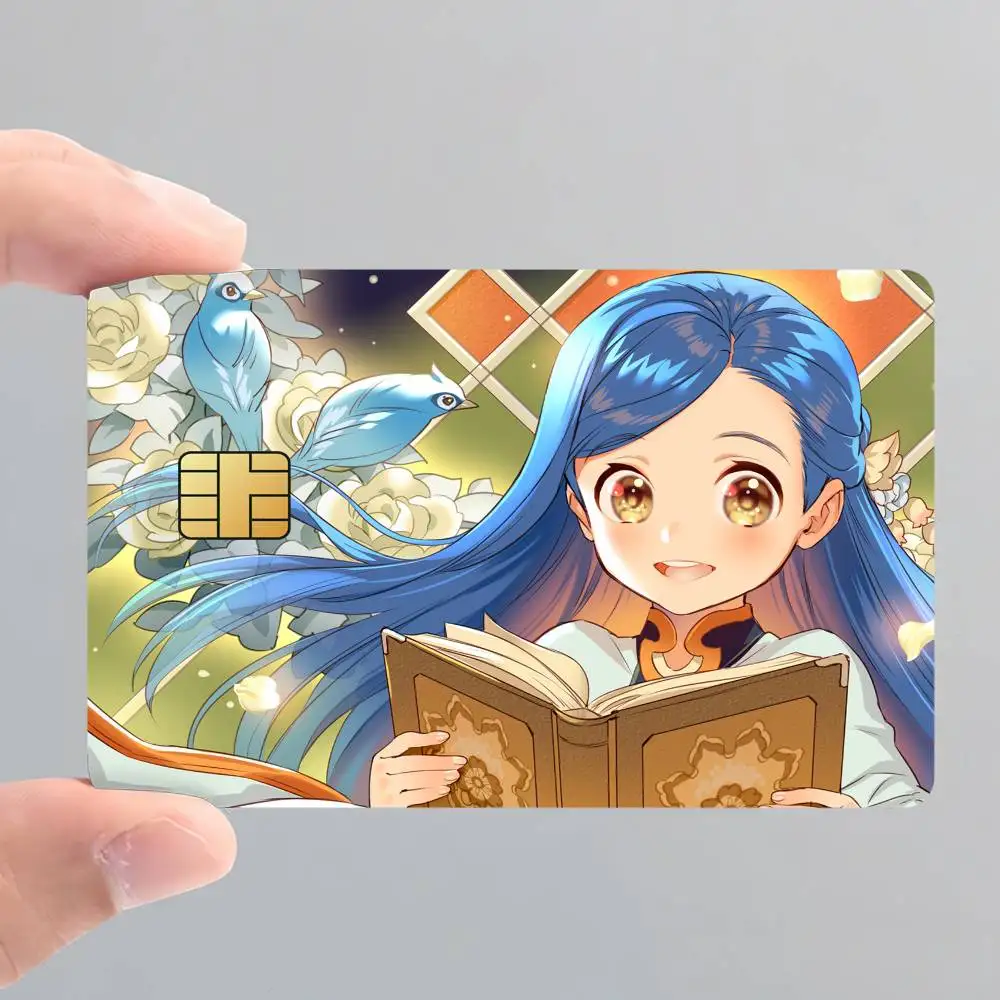 Anime A-AsCEndaNCe of a B-BoOKWOrm Card Stickers for Bank Access Protective Waterproof Film Cover Sticker Surprise Gift
