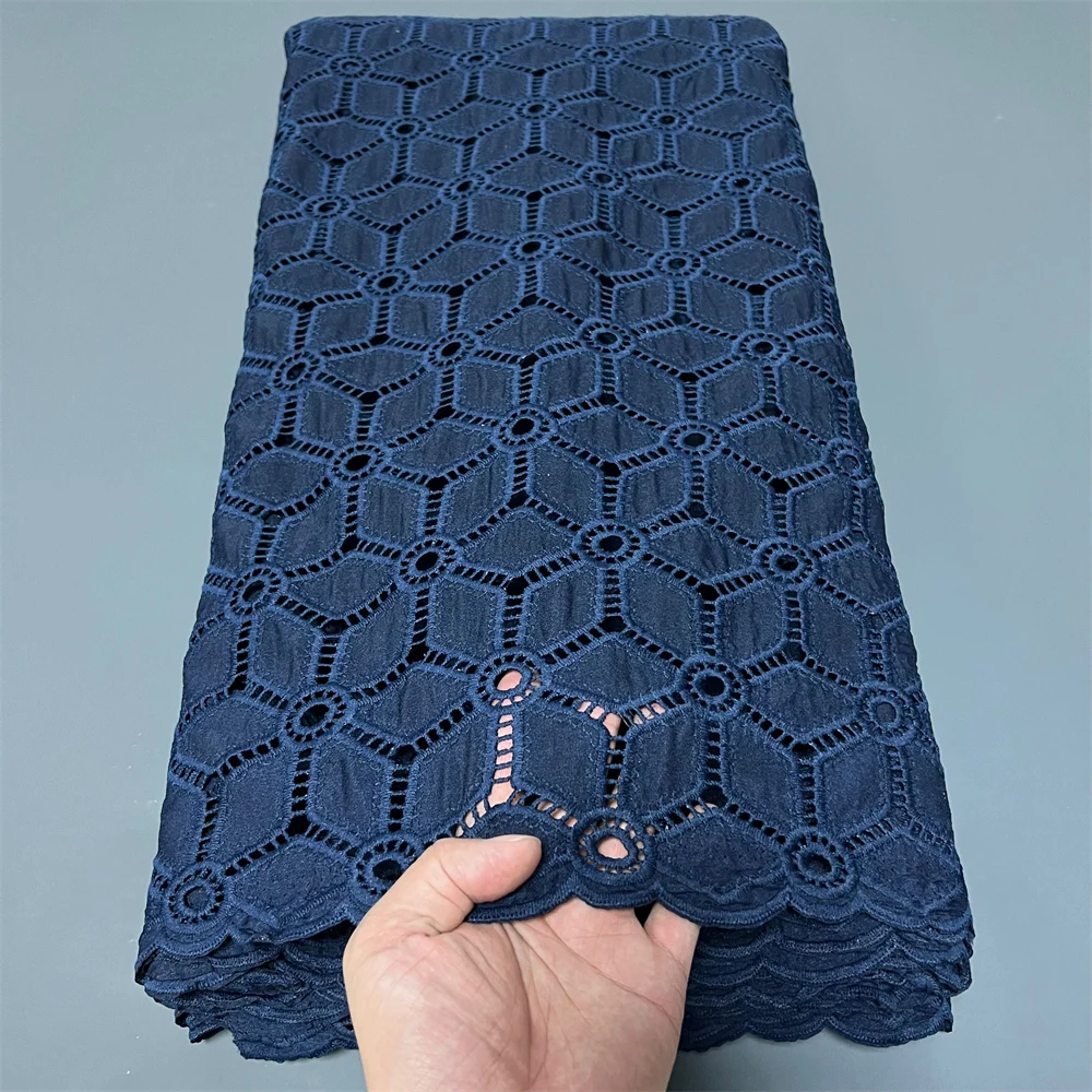 

African Nigerian Latest 2025 Guipure Embroidery Sequins Tulle Lace Fabric High Quality for Sewing Dresses 5Yards ZJ094