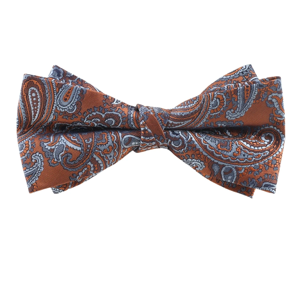 الرجال الكبار ربطة العنق بيزلي الأزياء الكلاسيكية حفل زفاف رسمي الساتان هدية البلايد متعدد الألوان ضبط الرقبة ربطة القوس فيونكة