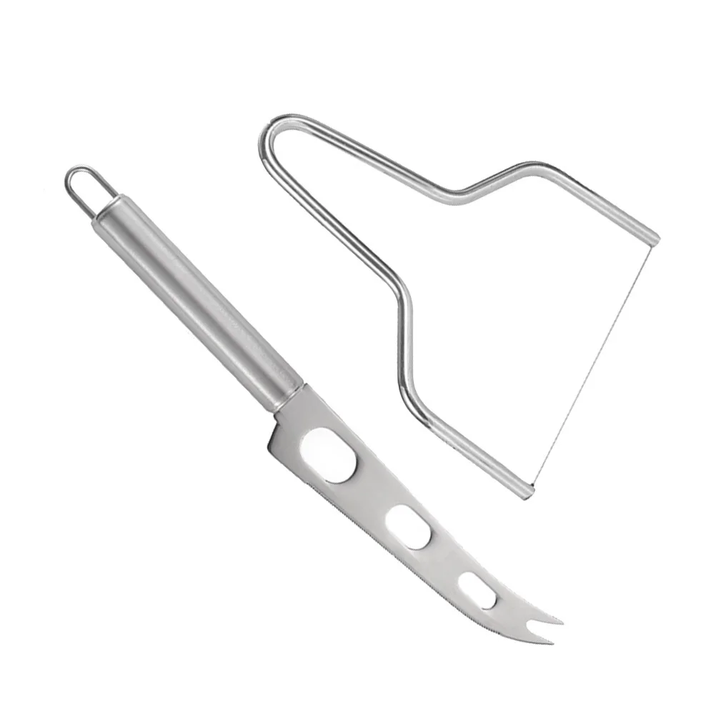 

2Pcs Cheese Slicer Stainless Steel Cutter Set Kitchen Tools for Hard Block Cheese Butter Slicer Efficient Use