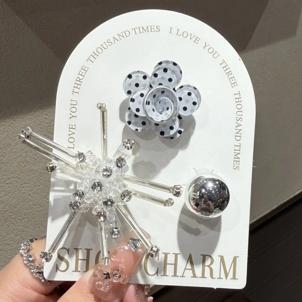 3pcs/set Flower Bead Chain Crystal Shoe Charms Tassel Pearl Handmade Heavy Work Shoe Clips Elegant Sparkling Jelly Flower Charm