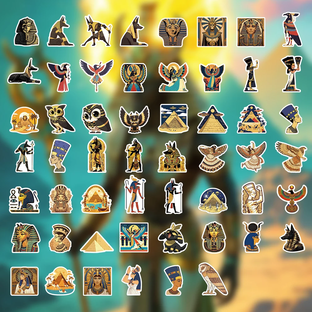 54 stks Oude Egypte Farao originaliteit stickers Verzamelen en herdenken accessoires telefoonboek mode sticker festival cadeau