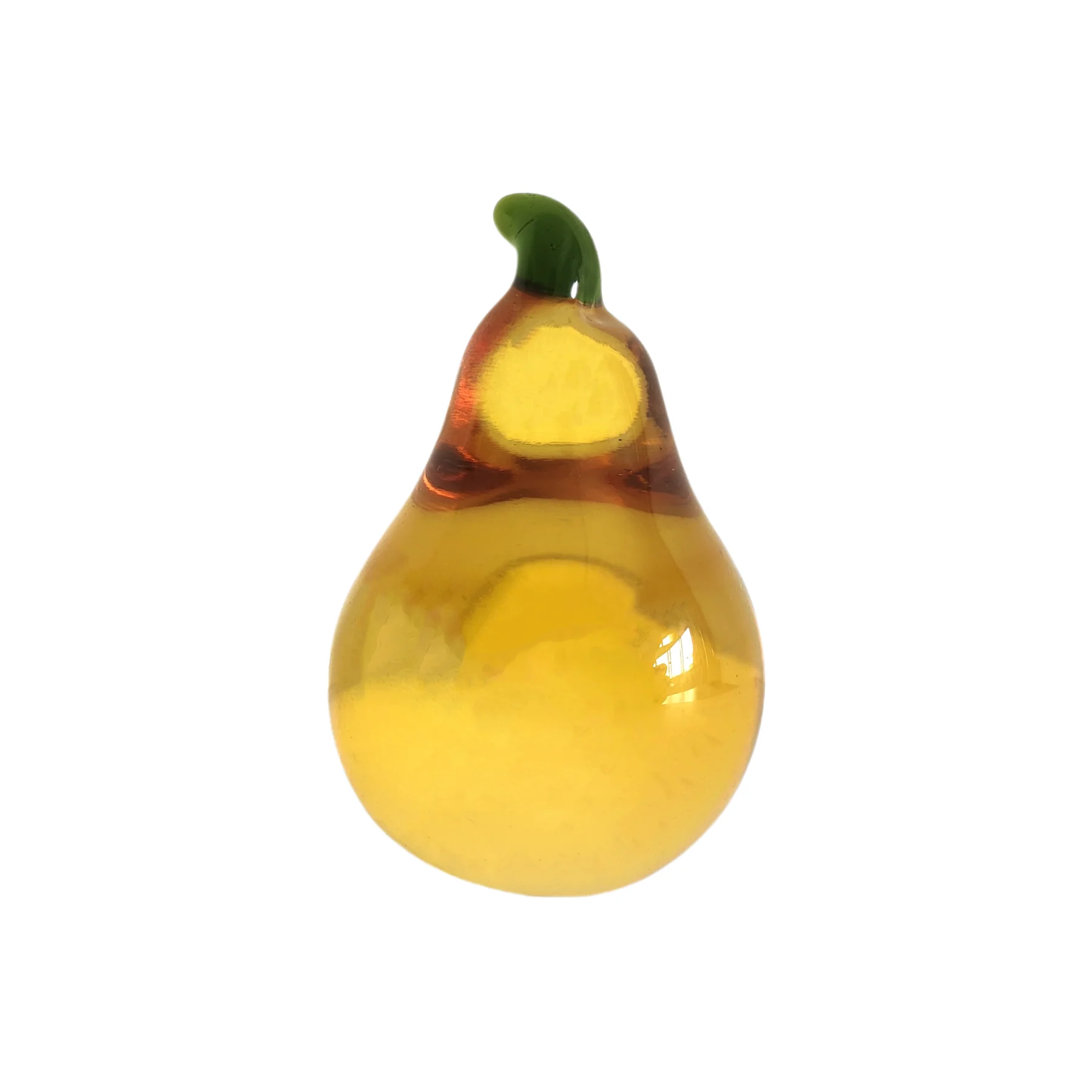 1pc Kristall Birne 2,83in Gelb Wohnkultur Nette Obst Kleine Ornament Kreative Handwerk für Freunde Kleine Geschenke