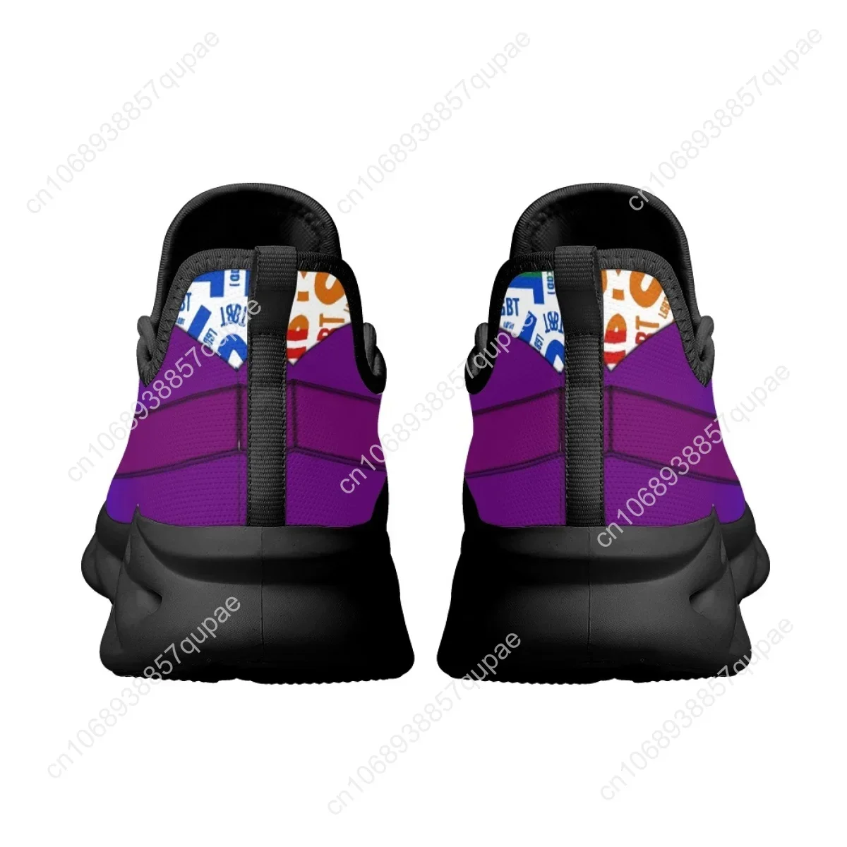 Colorful Pride LGBT Print Platform Flats Sneakers Shoes Men Women Sports Shoes Fashion High Quality DIY Sneaker Custom Made Shoe 6