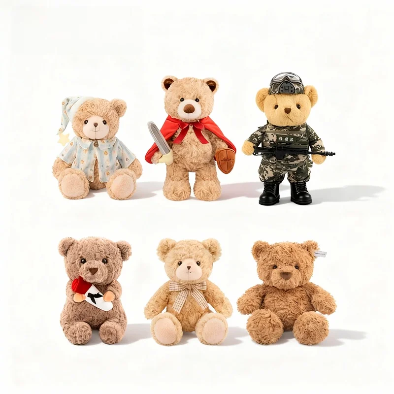 

SmileBella Bear Doll Series Plu Toys Comforting Stuffed Toys Birthday Gifts Soft Polyester Fiber Filled Universal G