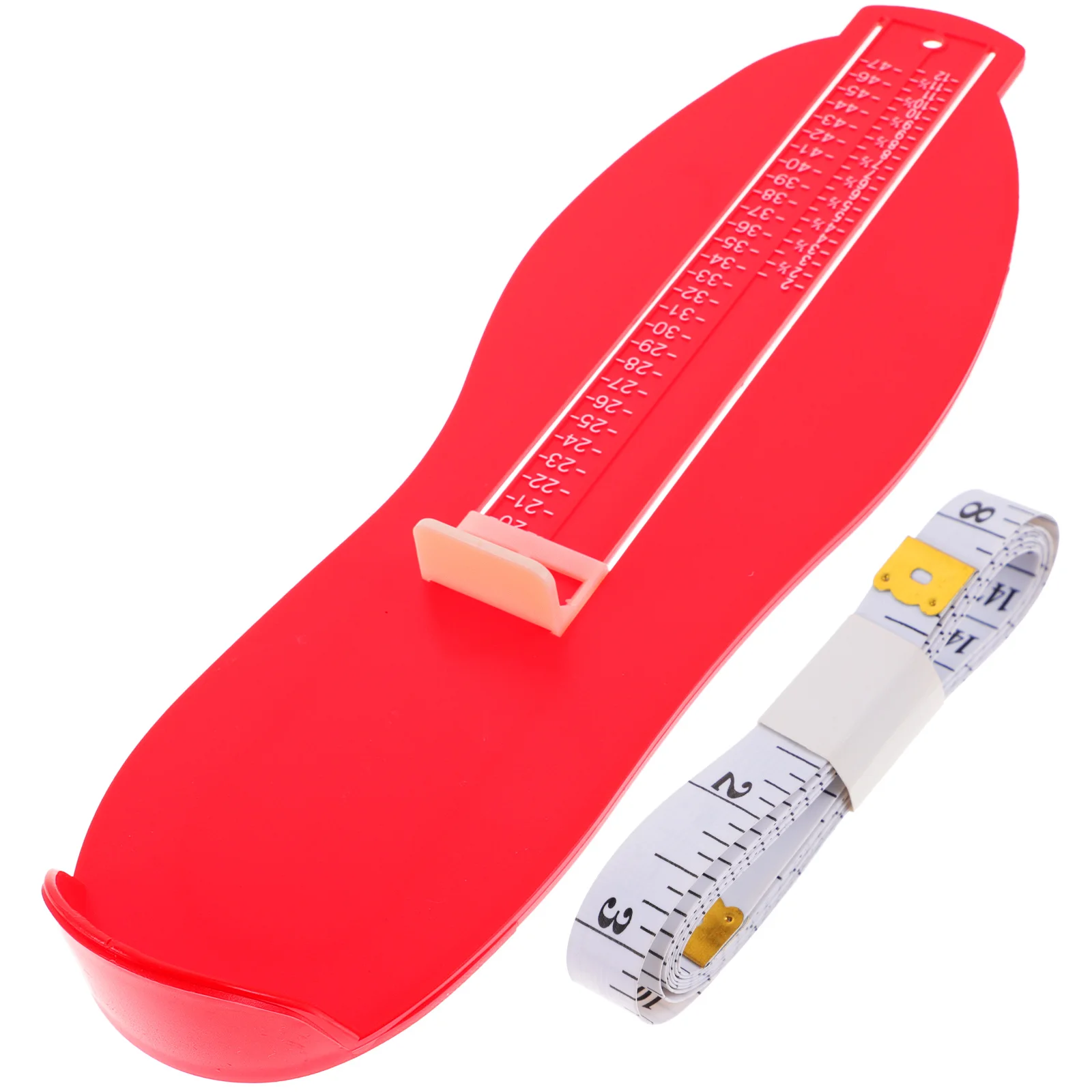 Herramienta de medición de calibre de pie para adultos, regla de longitud de pie resistente, fácil almacenamiento, medición rápida de pies, 1 Uds.