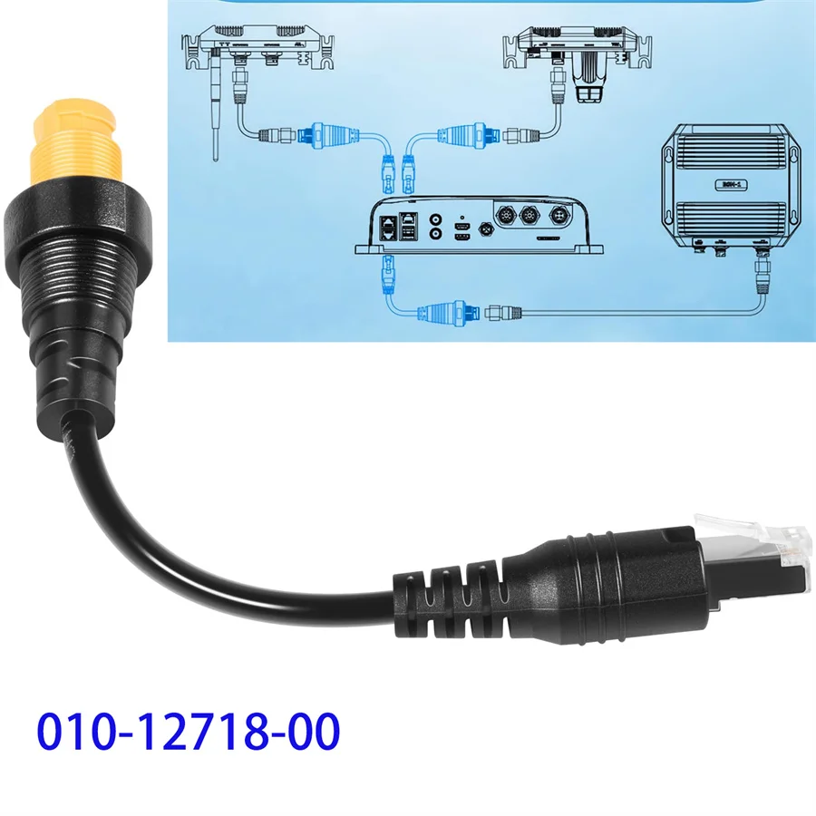 Cable adaptador Ethernet de 5 pines a RJ45 para pantallas Simrad NSO evo2 y Zeus2, cable adaptador de transductor de 5 pines a RJ45 000-11246-001