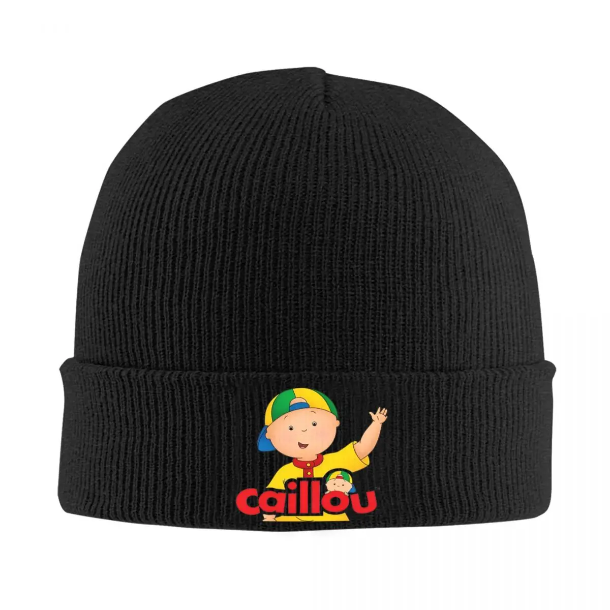 Funny Cartoon Caillou Beanie Hats Knit Hat Outdoor Sport Thermal Elastic Men Women Caps Spring Custom Street Y2K Bonnet Hats