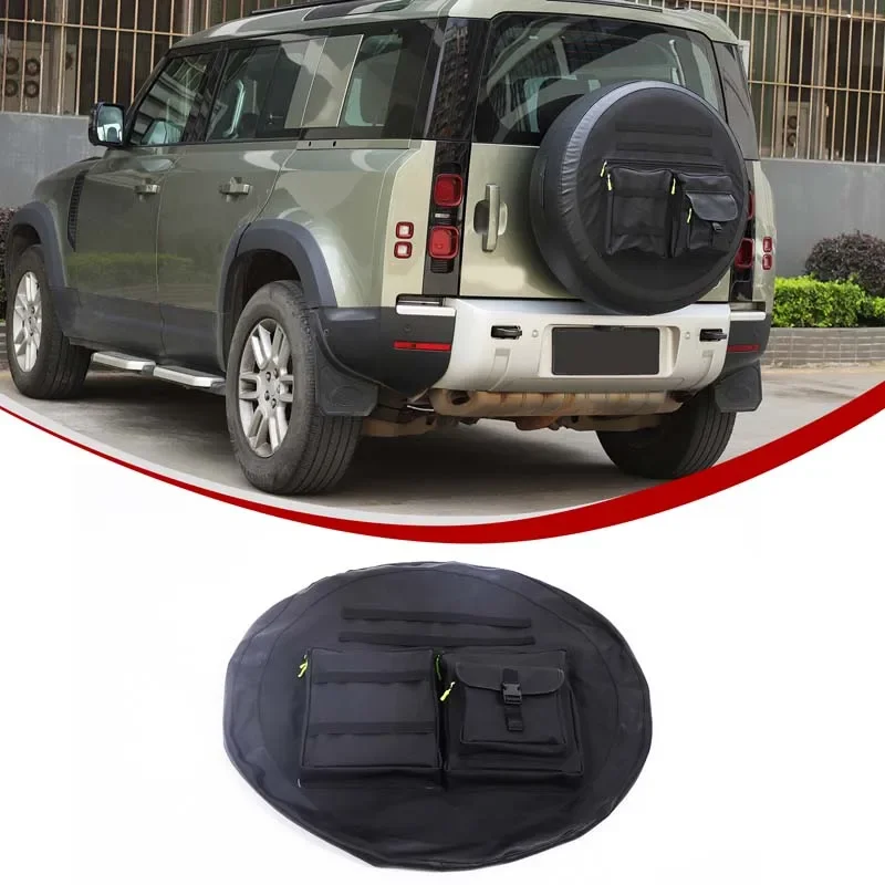

For Land Rover Defender/L663 2020 2021 2022 2023 spare tire protective cover spare tire protection bag leather 1pcs