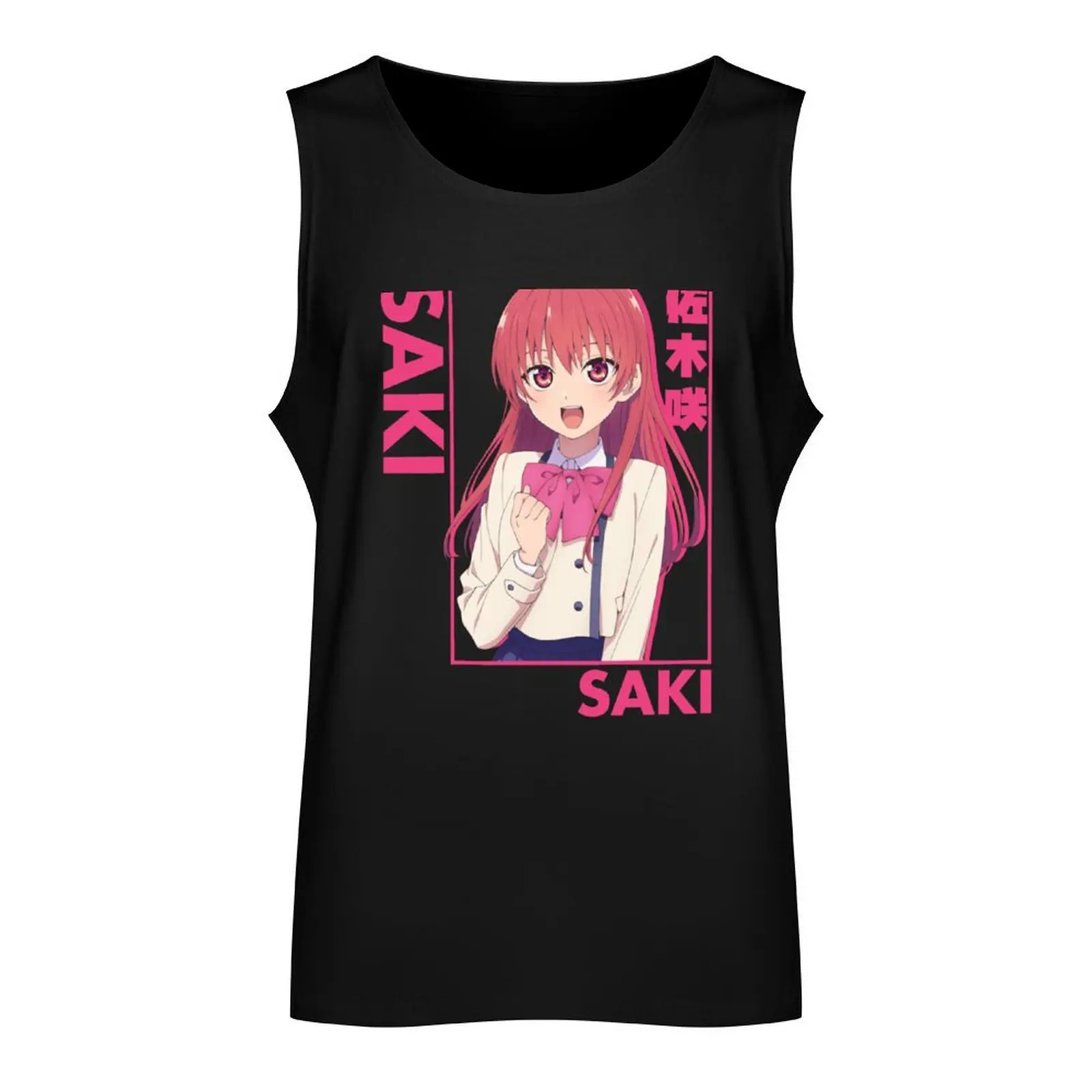 Saki Saki - Kanojo mo Kanojo - Portrait Tank Top Gym man mens clothing