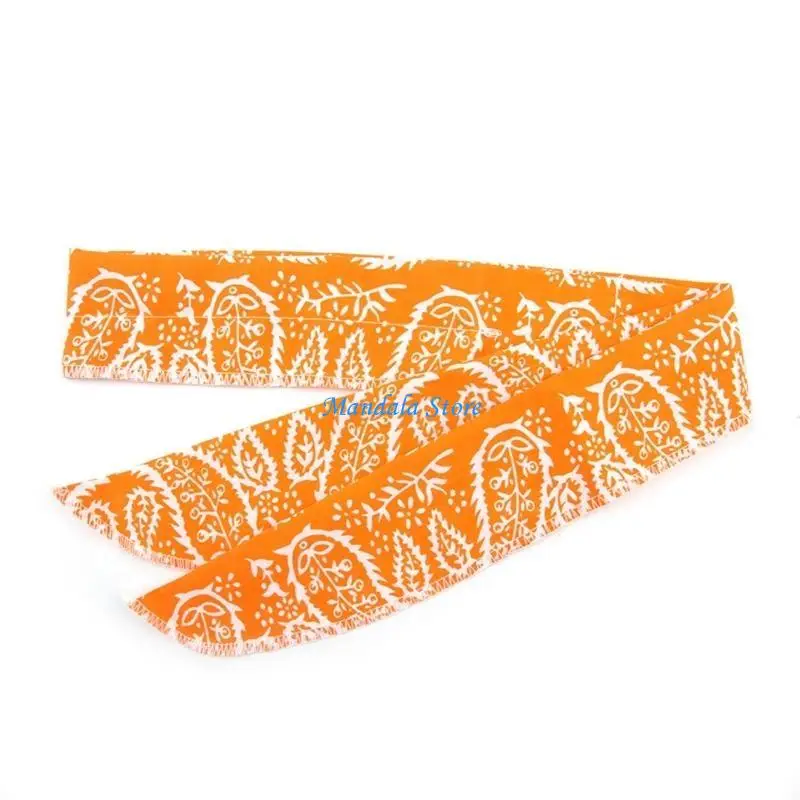U2JC Comfortable Pet Cooling Scarf Reusable Hot Day Cooling Bandana with Flower Print