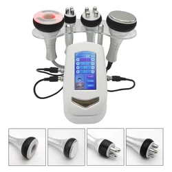 Máquina ultrasónica de cavitación 40K 3/4 en 1 para adelgazamiento corporal, dispositivo de belleza de estiramiento de la piel por vacío RF, masajeador Facial