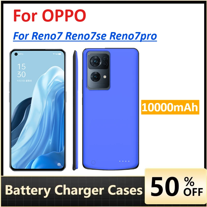 

Wireless Charging Power Bank Case Battery Pack for OPPO Reno7 Reno7se Reno7pro Battery Charger Cases