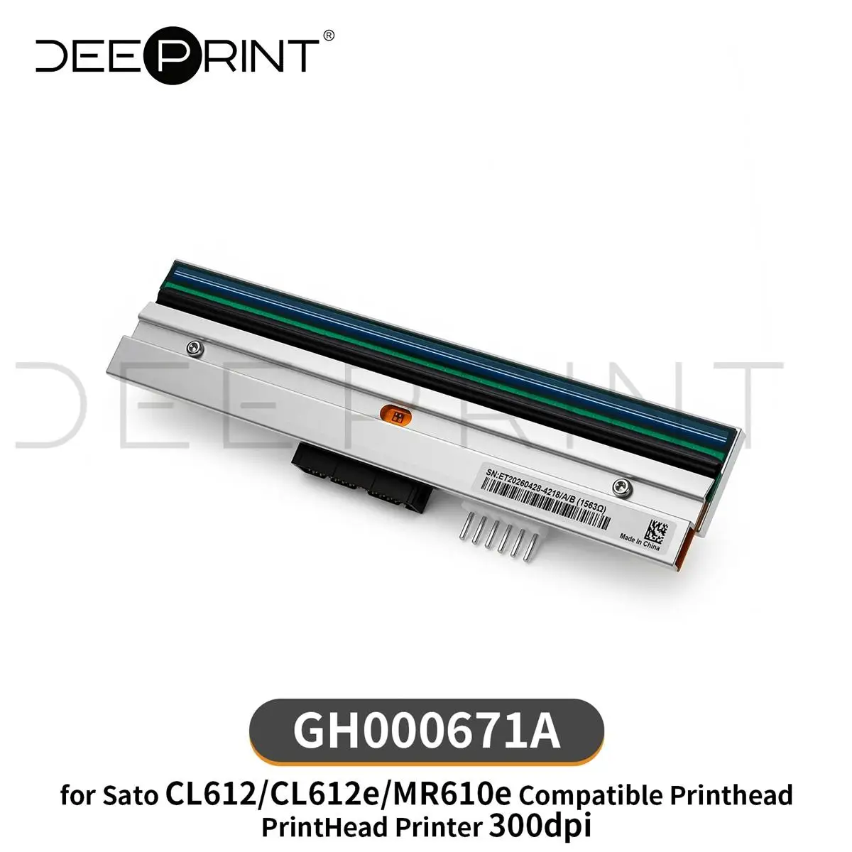 GH000671A 300dpi Thermal Printhead for Sato CL612 CL612e MR610e Label Printer | 180-Days Warranty