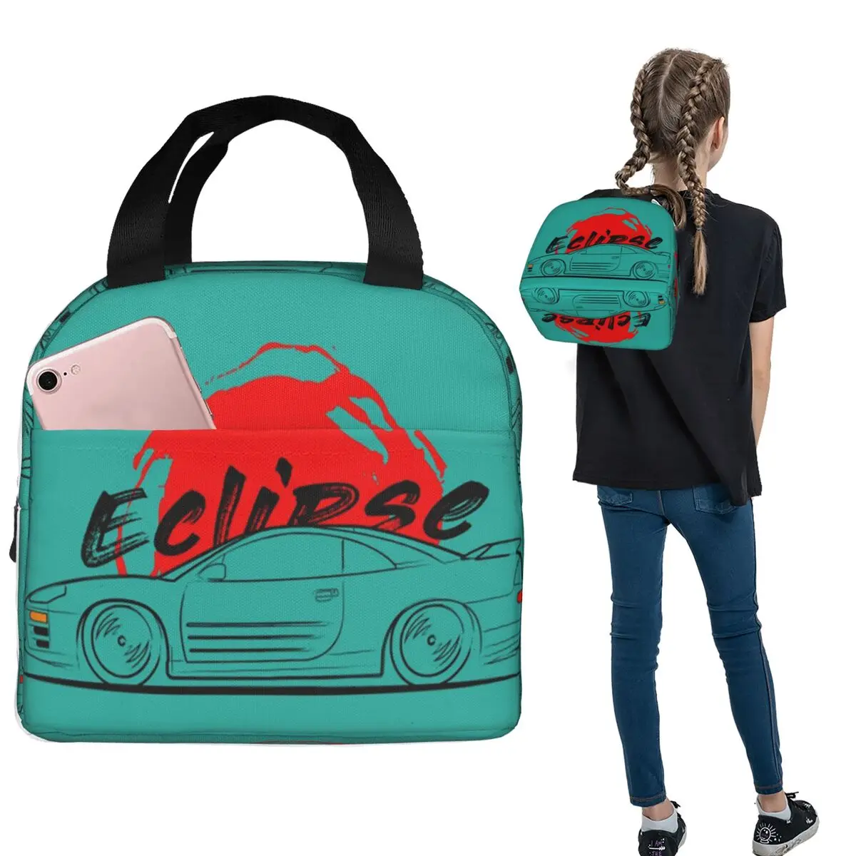 Eclipse 3 ECLIPSE Insulated Lunch Bag for Women Kids Portable Food Boxes Thermal Lunch Box Tote