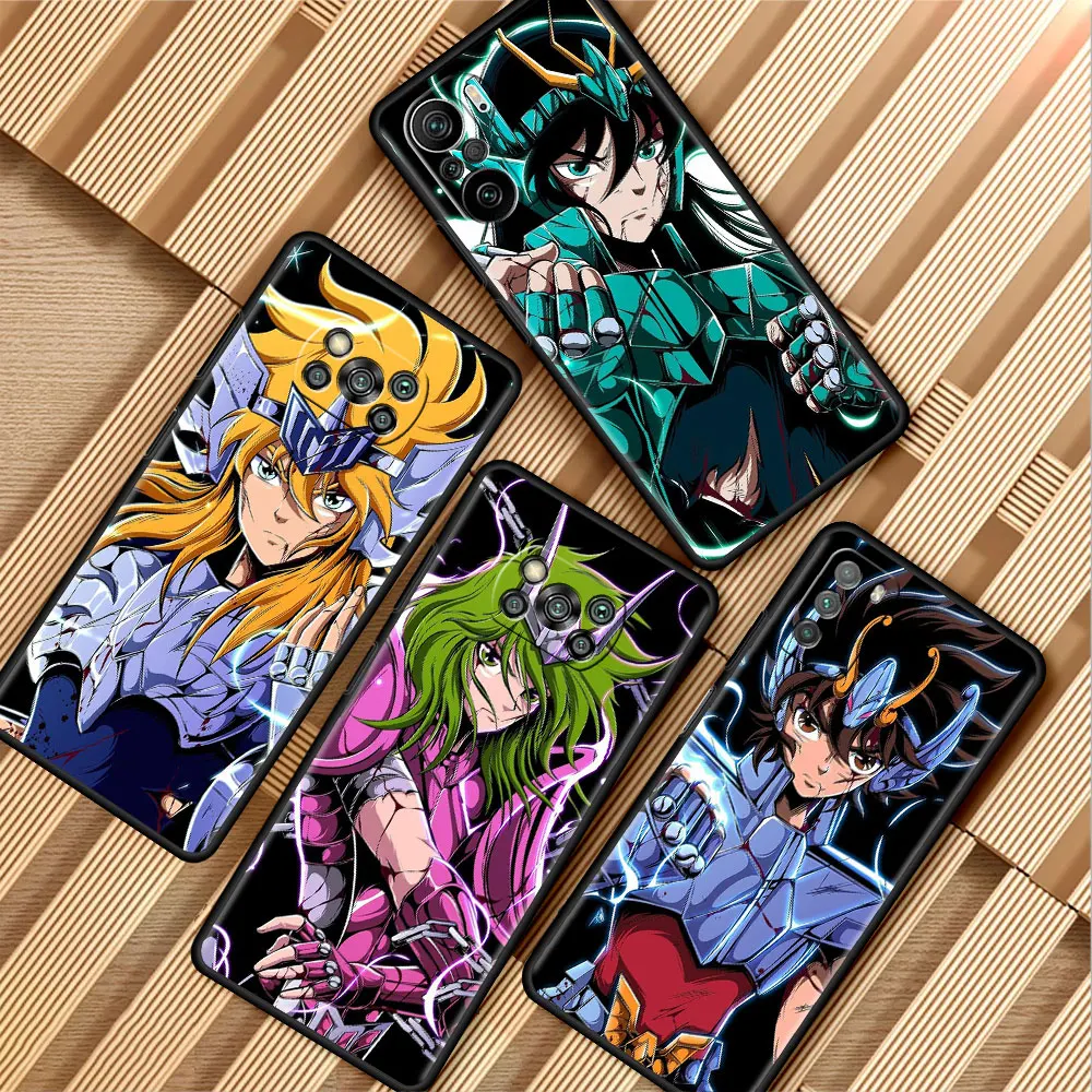 Saint Seiya Aiolos Camus Telefon Fall Für Xiaomi Mi Poco X3 NFC X4 M4 M3 Pro F1 F4 F3 GT c40 11T 11 Lite 5G Funda Schwarz Abdeckung