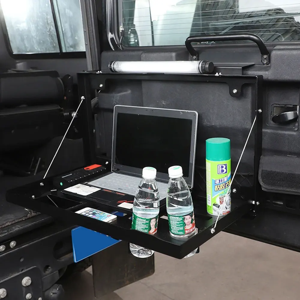 Mesa de puerta trasera de aleación, portaequipajes de carga, estante plegable, estante de almacenamiento para Land Rover Defender 90 110 130 2004-2019