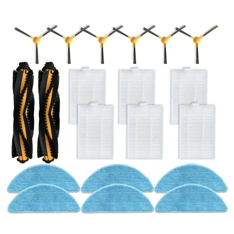 

Запасные части для пылесоса Bobsweep Pethair SLAM: основная щетка, боковая щетка, HEPA-фильтры, салфетки для влажной уборки.