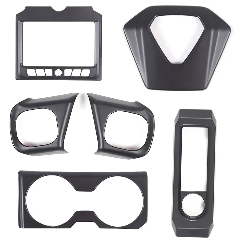 

ABS Matte Black For Polaris Slingshot 2020-2023 Car Center Console Navigation Frame Water Cup Holder Steering Wheel Sticker Trim
