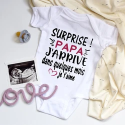 Surprise PAPA I'm Coming In A Few Month Announcement Pregnant Baby Bodysuit Boy Girl Toddler Jumpsuit Clothes Infant Shower Gift