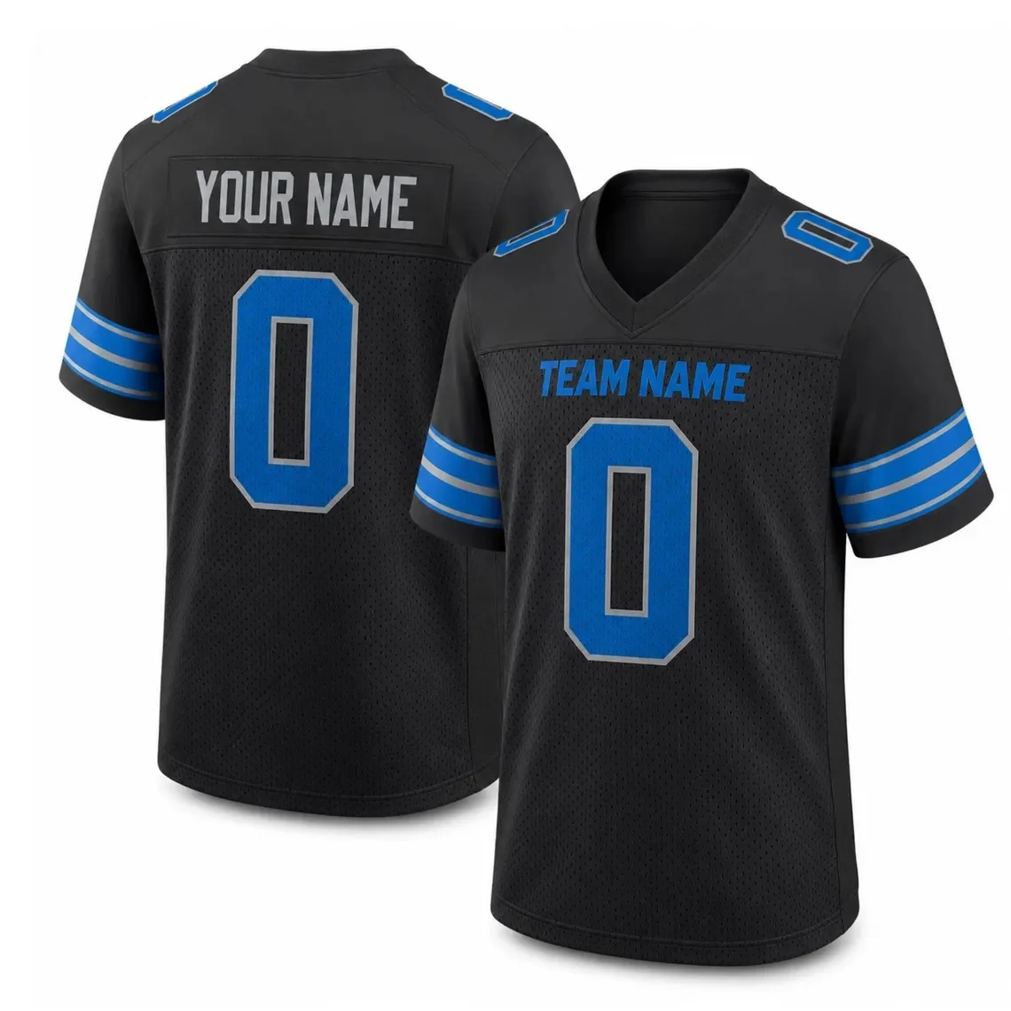 Detroit Football Jersey, Hybrid Mesh V-Neck Shirt