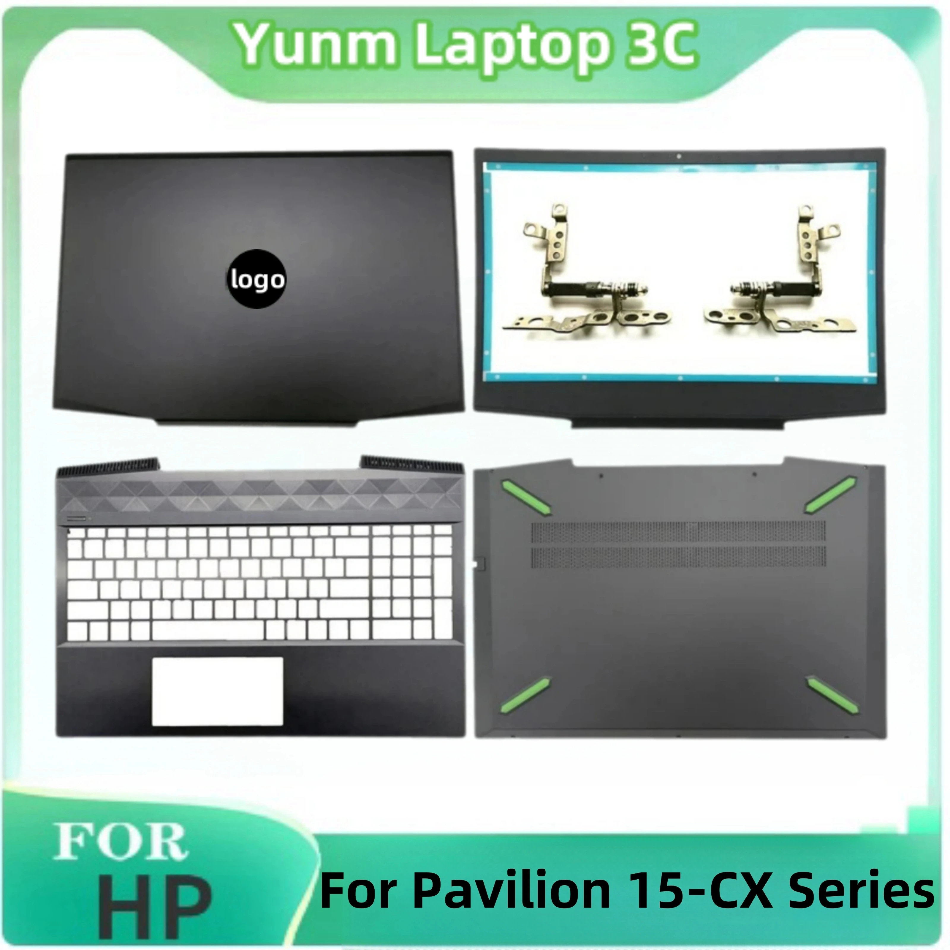 For HP Pavilion 15-CX TPN-C133 LCD New Original Laptop Case Back Cover/Front Bezel/Hinge/Palm Rest Cover/Back Case L20314-001