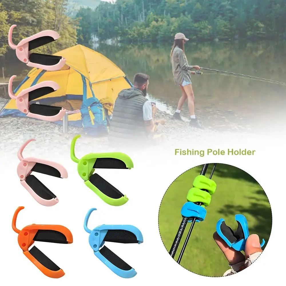 2/4pcs Compact Design Multifunctional Rod Holder Silicone Straps Lightweight Fishing Pole Holder 5 Hole Design Ball Straps