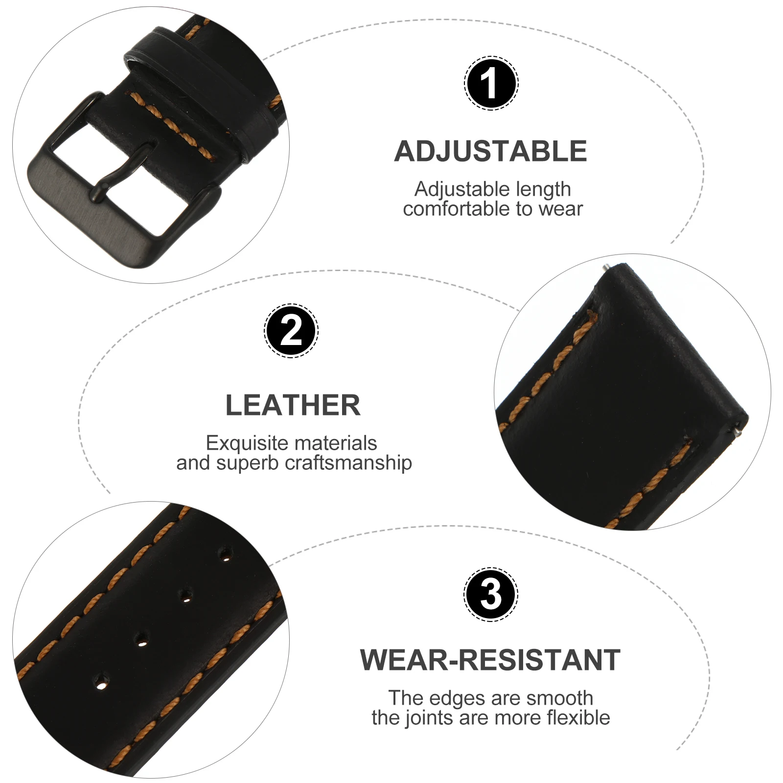 

Watch B Genuine Strap Wristb s Accessories Replacement Flexible Durable Unisex Breathing Design Classic Travel Office