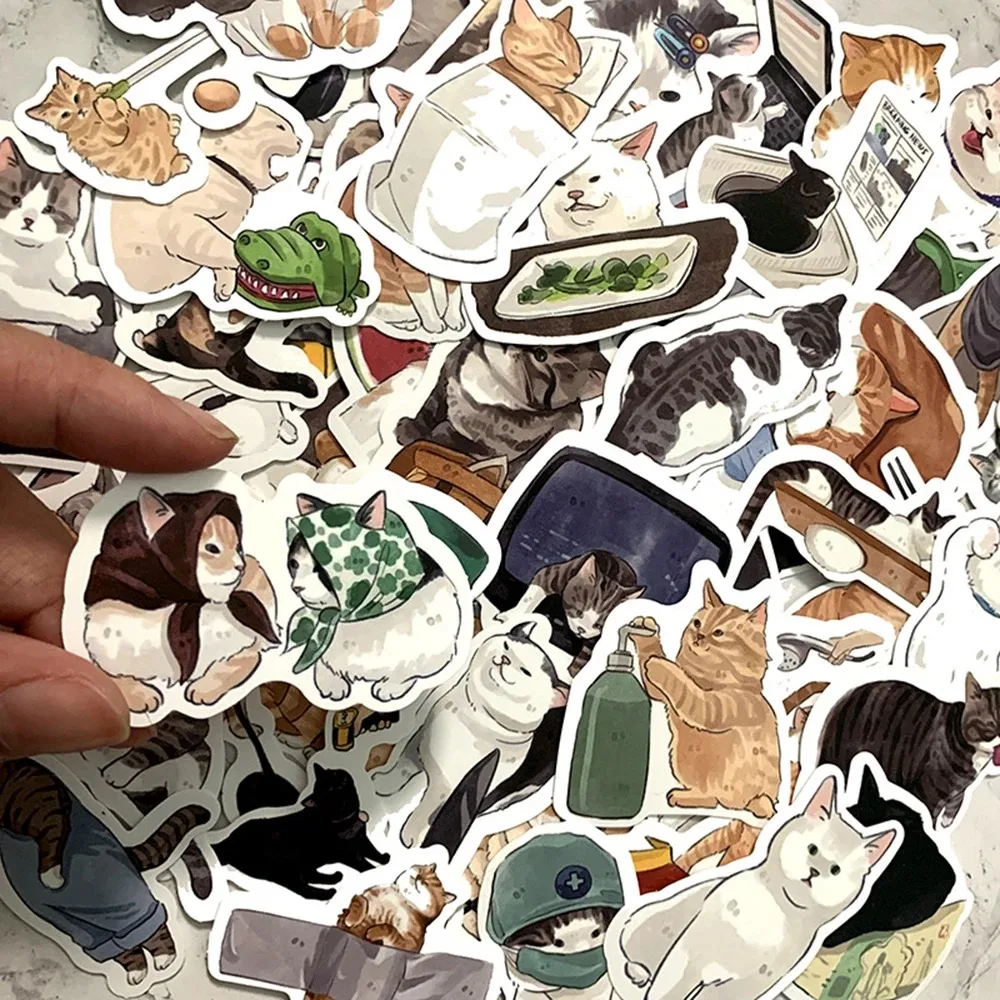 

10/30/50PCS Exquisite Cute Pet Cat Classic Cool Decals Sticker Suitcase for Water Cup Phone Computer Notebook Stationery Luggage