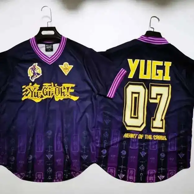 

Summer Men Women Embroidery Baseball Jersey Short Sleeve T shirt Plus Size Purple Top Shirt Streetwear