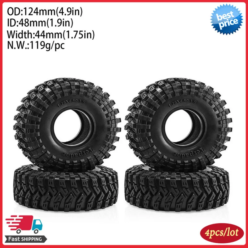 

Новые резиновые внедорожные шины 1.9 дюйма для 1/10 Traxxas TRX4 TRX6 Axial SCX10 90046 RC4WD D90 D110 RC Crawler, запчасти для тюнинга