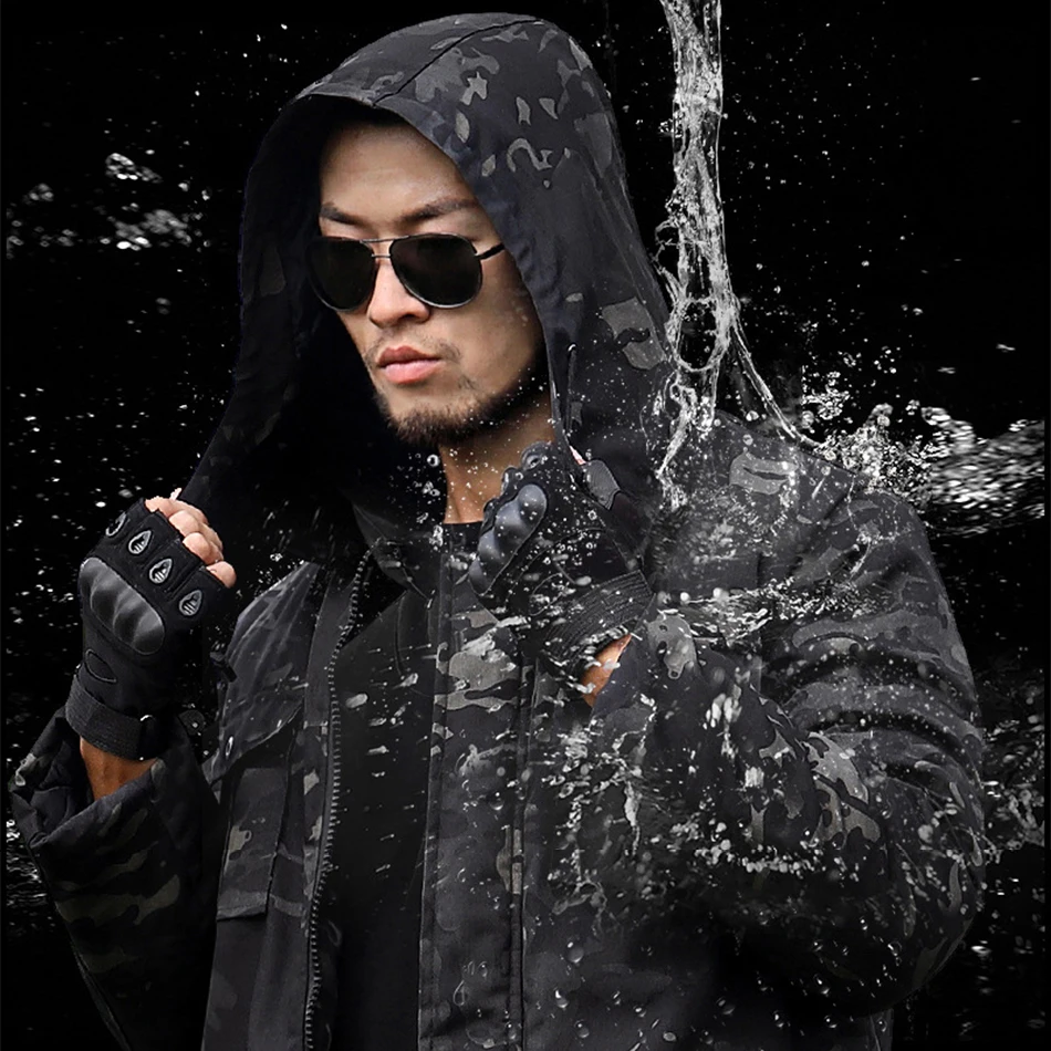 -30℃ Tactical Parkas Men Winter Camo Waterproof Thicken Warm Long Padded Jackets Male Military Wear-resistant Windbreaker Coats