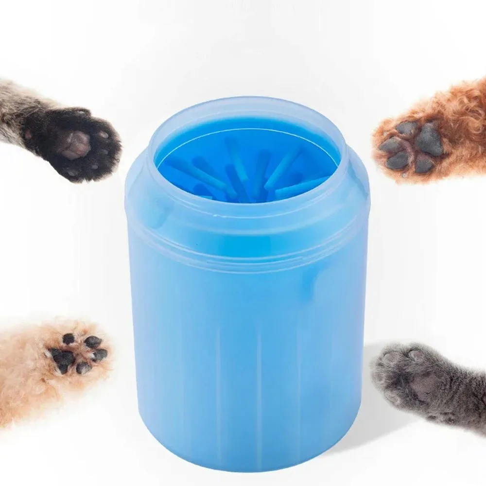 Pet Foot Washing Cup Dog Paw Bath Pet Beauty Cleaning Wipe free Automatic Foot Portable Cat Dirty Paw Cleaning Wash Brush Bucket